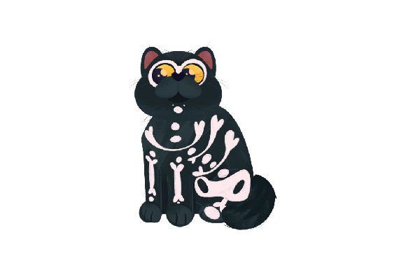 British Short Hair Cat Halloween Embroidery Design