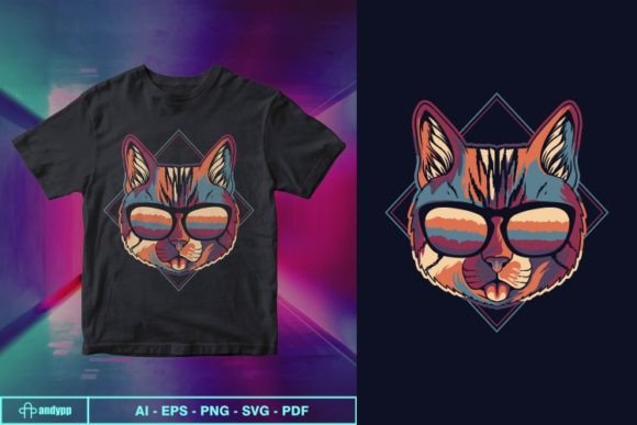Cat Colorful Wearing Glasses Embroidery Review