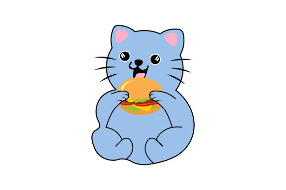 Cat Eating a Burger Embroidery Design Review