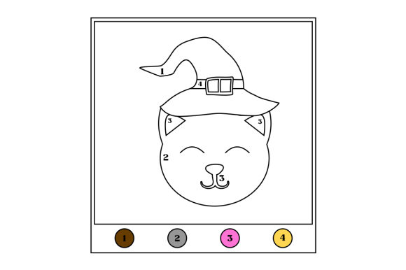 Cat with Witch Hat Color by Number Embroidery Review