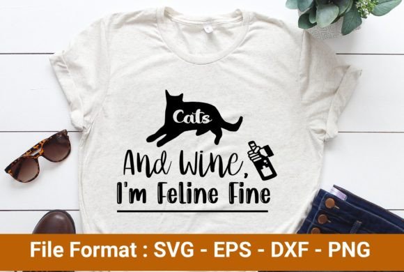Cats and Wine I’m Feline Fine Embroidery Review
