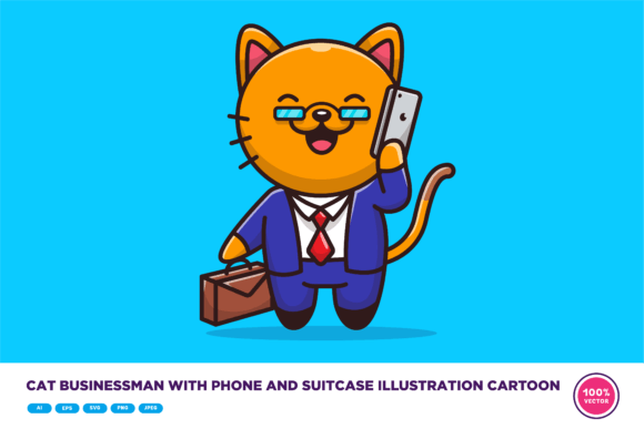 Cute Businessman with Phone and Suitcase Embroidery Review