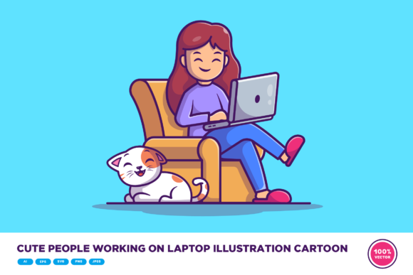Cute People Working on Laptop Embroidery Review