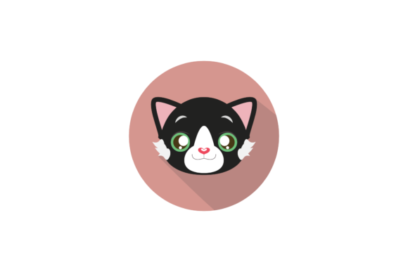 Flat Icon Face Cat Cute Review for Embroidery Projects