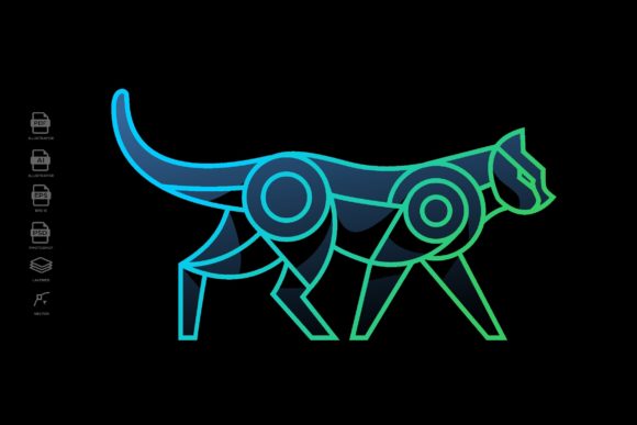 Lineart Cat Tattoo Logo Review