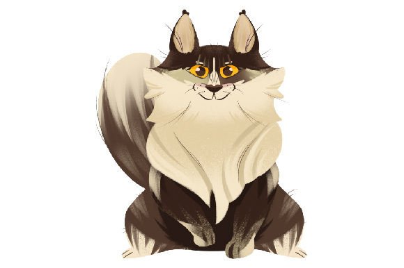Maine Coon Cat Sitting Embroidery Design Review
