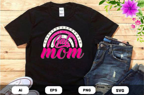 Mother's Day Cat Mom T-shirt Design Review