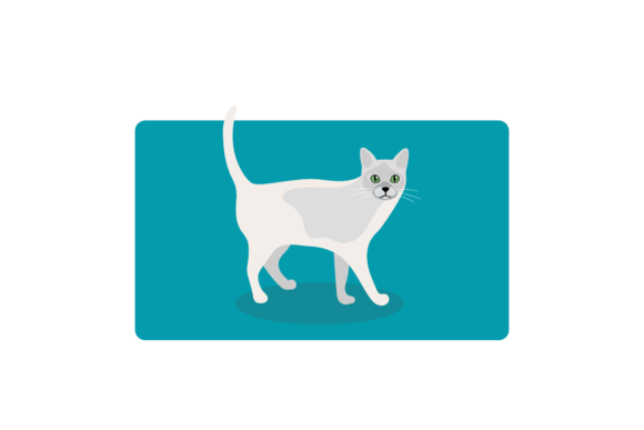 White Pet Cat Flat Icon Review for Embroidery Projects